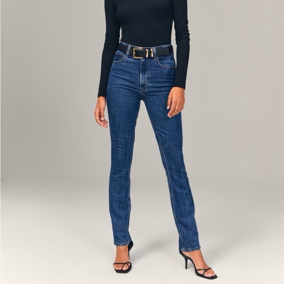 Abercrombie & Fitch Ultra High Rise 90s Slim Straight Jean - Picture 1 of 3